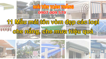Mẫu mái tôn vòm đẹp che nắng, che mưa